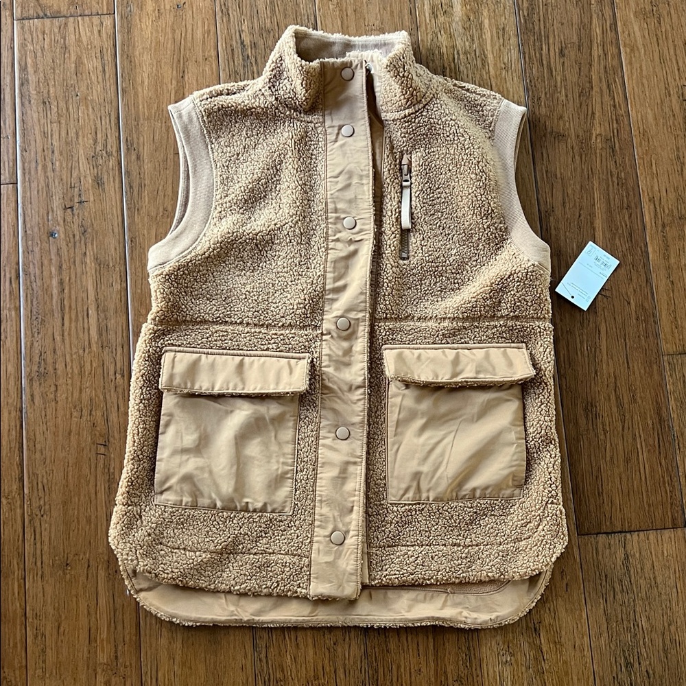 FLX Women’s Long Sherpa Vest with Pockets XS